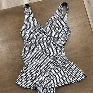 Alisha Levine Black and White Swim Dress